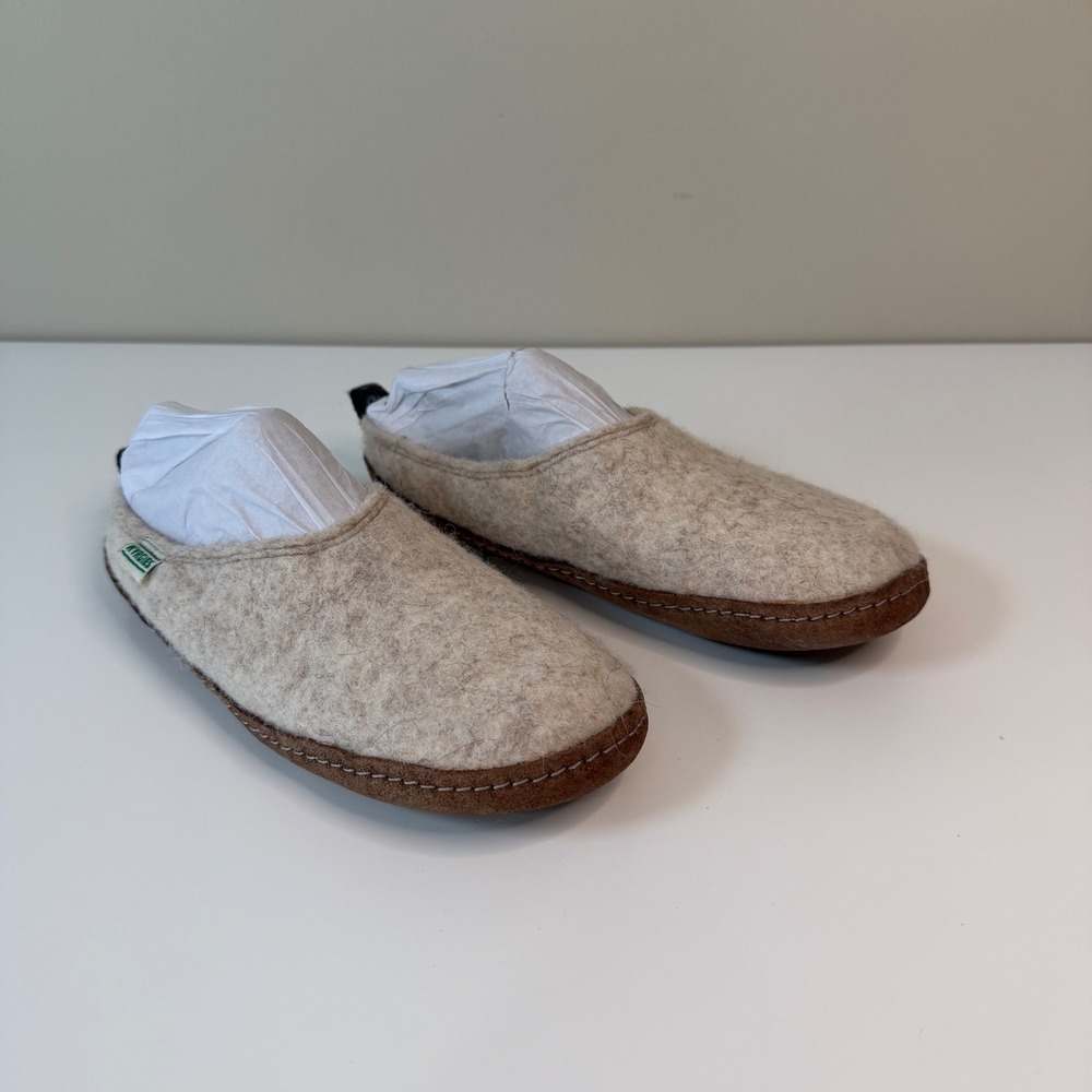 Kyrgies Indoor Wool Slides Oatmeal Size 38(7.5) Natural Comfort Leisure